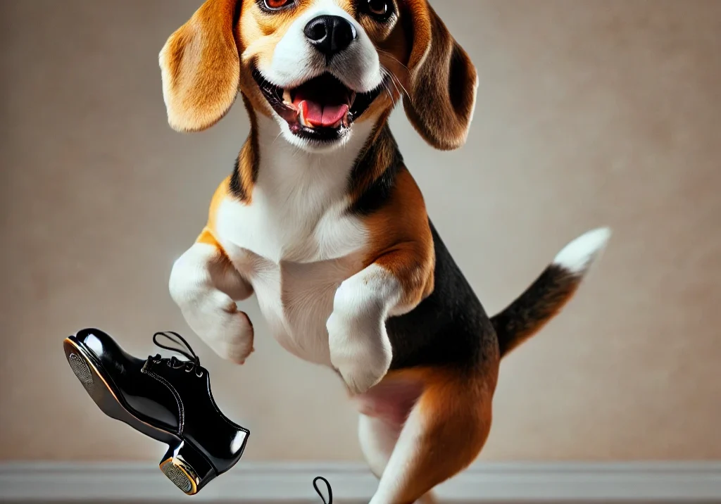 DALL·E 2025-01-28 04.47.55 - A beagle dog smi